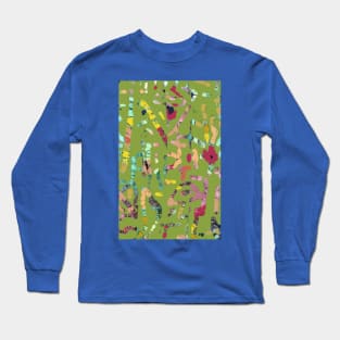 Hawaiian surf fiber art and digital abstract Long Sleeve T-Shirt